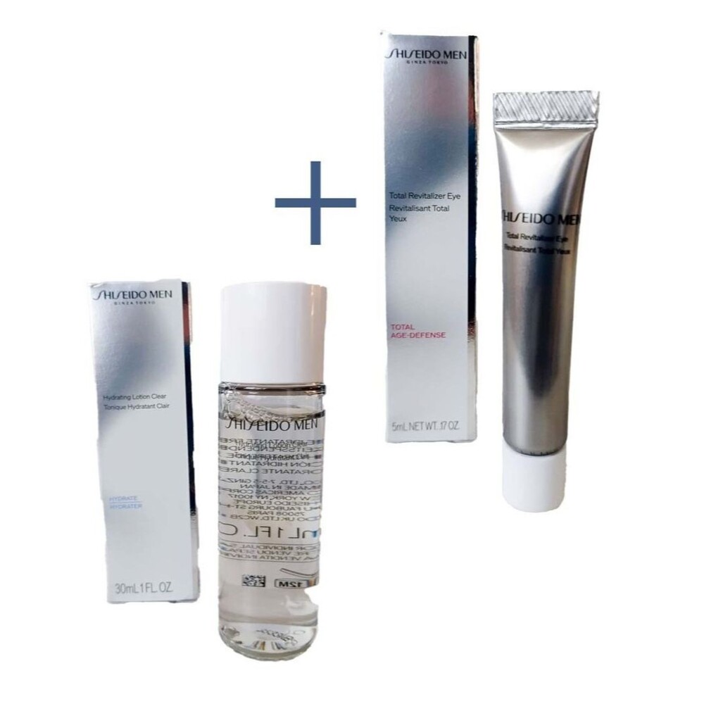 NEW Shiseido MEN Revitalizer Eye cream 5ml + Hydrating Lotion 30 ml Travel size